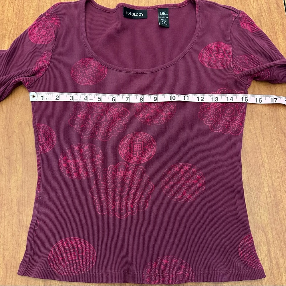 Y2K Ideology Baby T-Shirt Size Small Purple Pink 90s Asian Mandala Artsy Boho - Picture 4 of 7